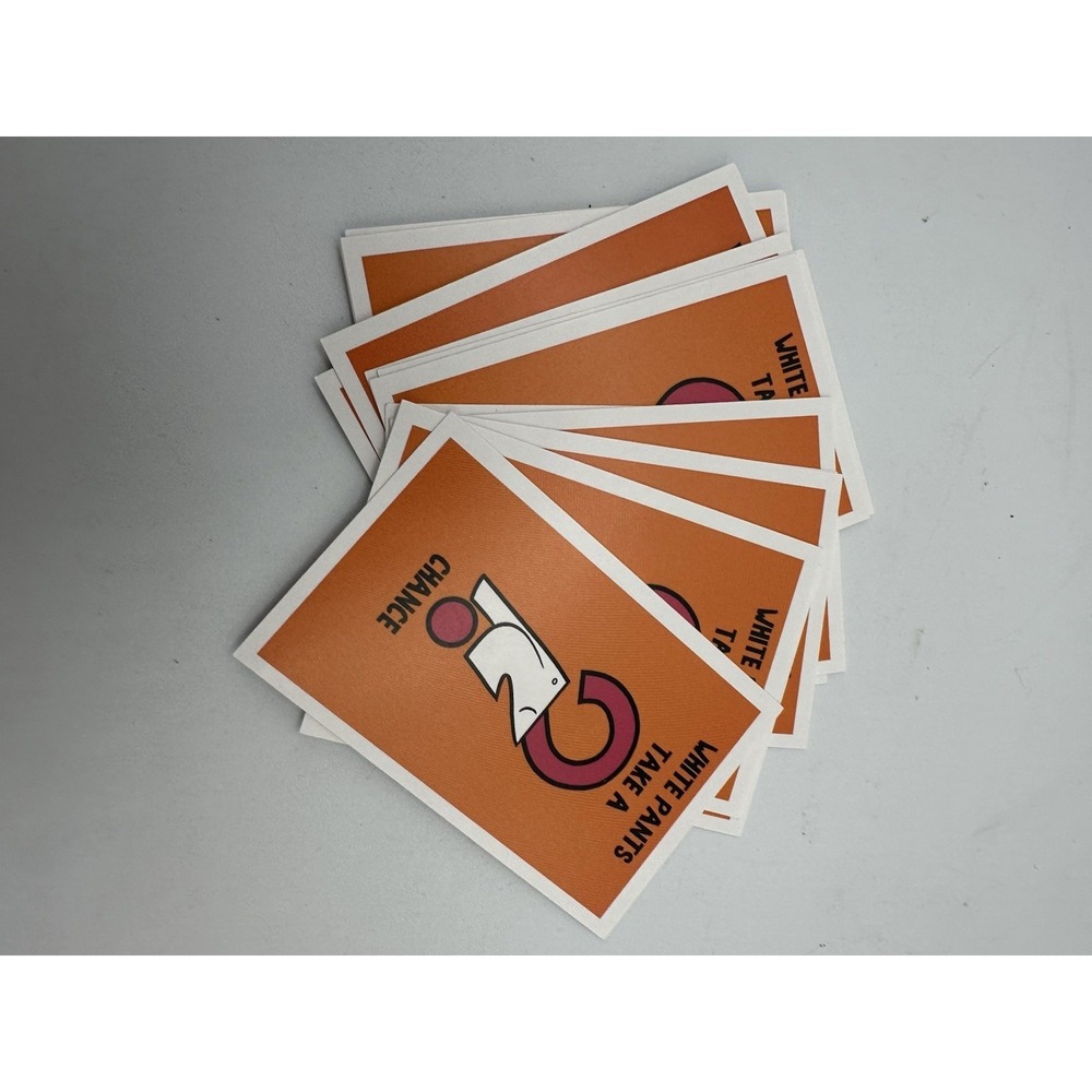 Monopoly     BOBS BURGERS ‎   White Pants Take A Chance  Full Set Of Cards